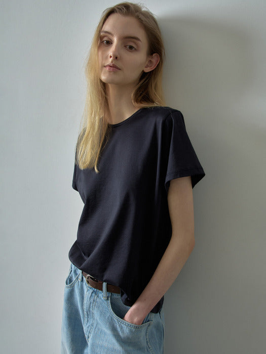 [facade pattern] Slip Knot Cotton T-Shirt (8 colors)