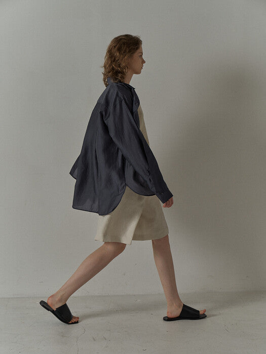 [facade pattern] Soft Breeze Shirt_blue charcoal