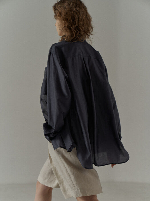 [facade pattern] Soft Breeze Shirt_blue charcoal