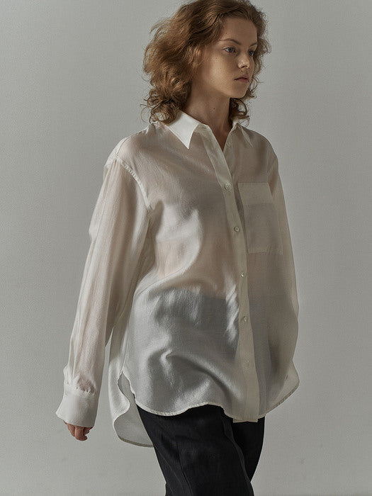 Facade Pattern Soft Breeze Shirt off white