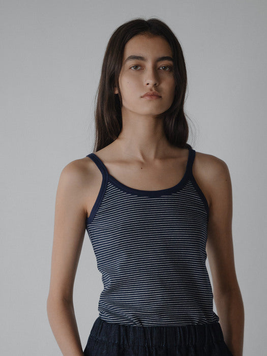 Nothing Written Stripe sleeveless top (Deep navy)