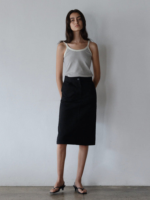 Nothing Written Stripe sleeveless top (Ivory)