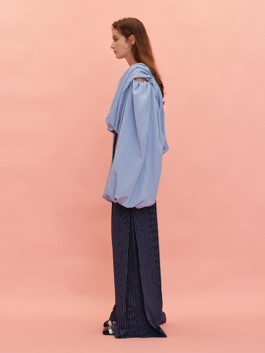[EENK] Roupee Volume Jacket with detachable sleeves - Sky Blue