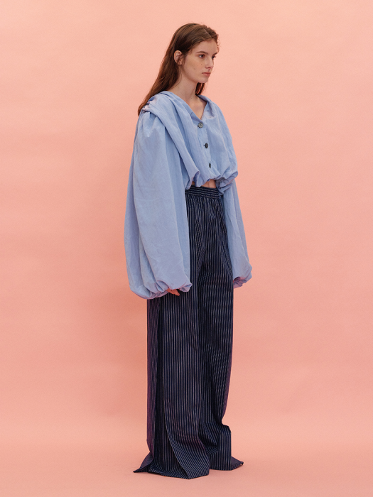 [EENK] Roupee Volume Jacket with detachable sleeves - Sky Blue
