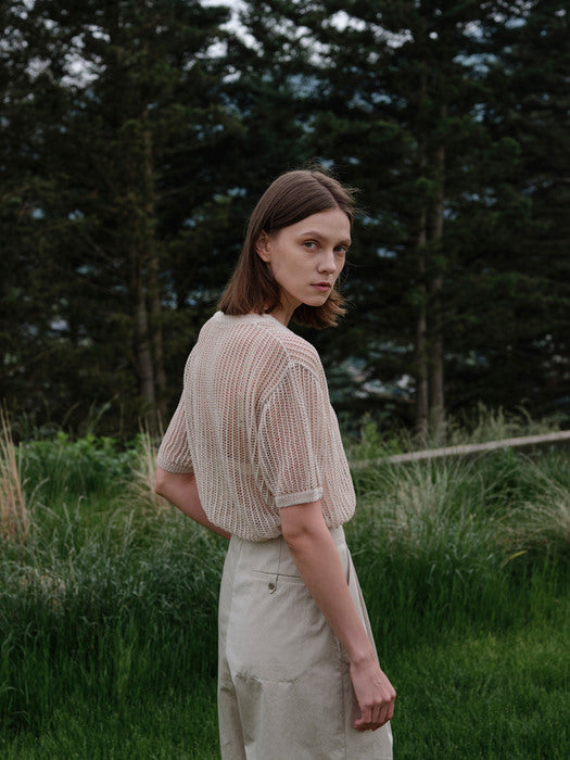 [moia] leaf knit (sand beige)