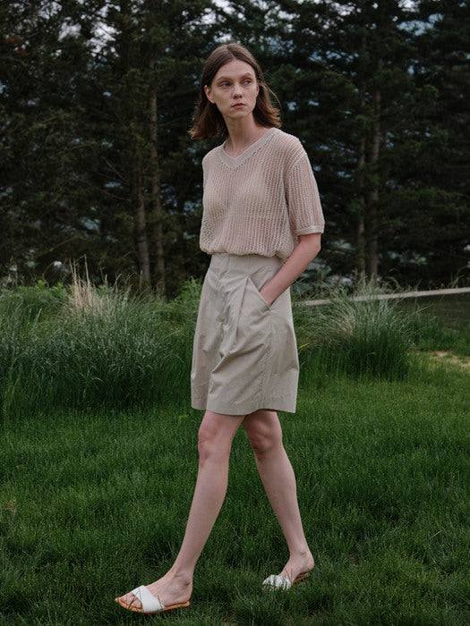 [moia] leaf knit (sand beige)