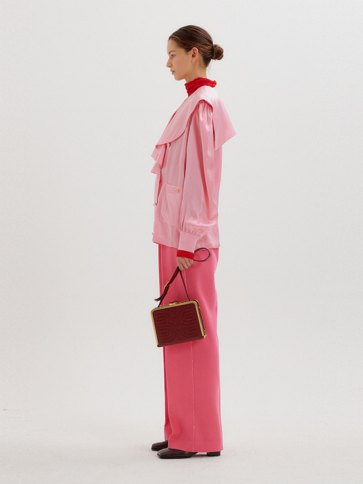 Eenk Timing Oversized Collar Blouse - Pink