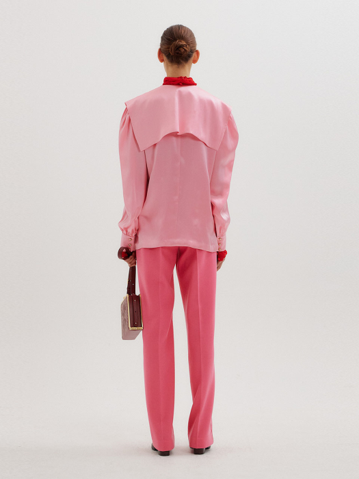 Eenk Timing Oversized Collar Blouse - Pink