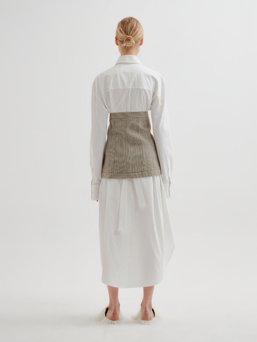 Eenk Torso Striped Bustier - Grey Stripe