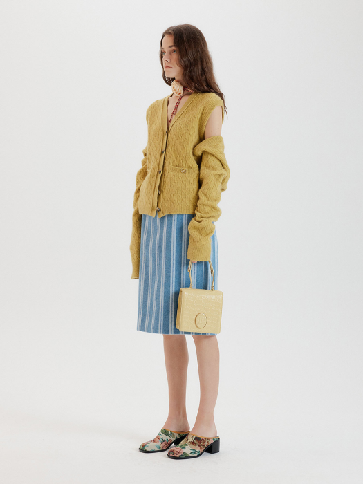 Eenk Tag Bolero & Vest Set Cardigan - Yellow
