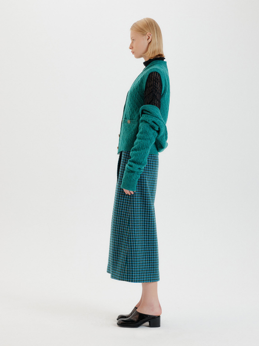 Eenk Tag Bolero & Vest Set Cardigan - Green