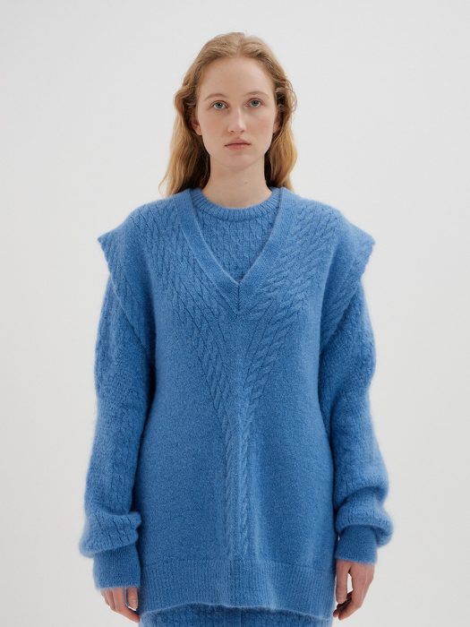 Eenk Tiki Transformable Knit Vest - Lavender
