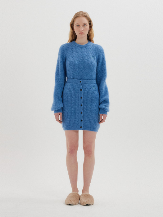Eenk Toko Cable Knit Skirt - Lavender
