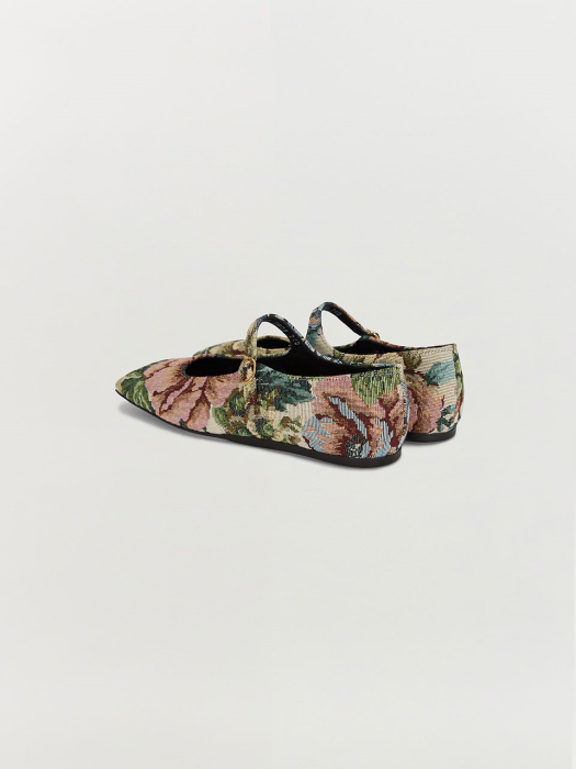 Eenk Tata Square-toe Mary Jane - Beige Multi