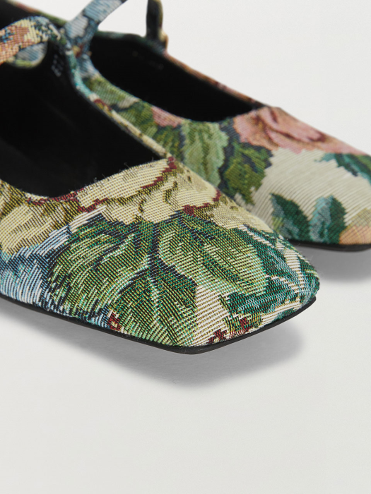 Eenk Tata Square-toe Mary Jane - Beige Multi