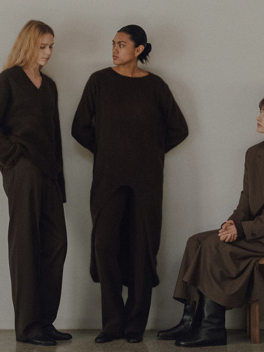 [moia] double knit wear (brown)