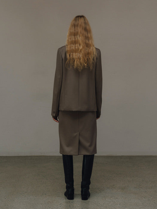 [moia] 3 button jacket (mocha brown)