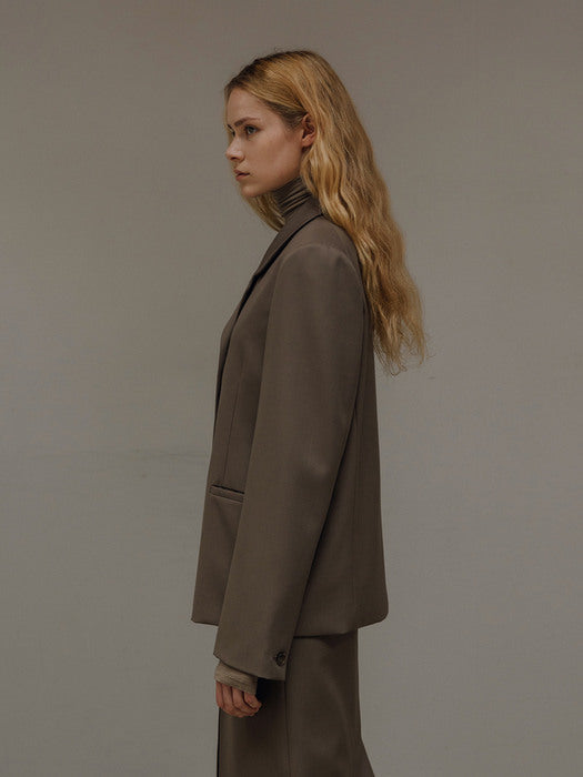 [moia] 3 button jacket (mocha brown)
