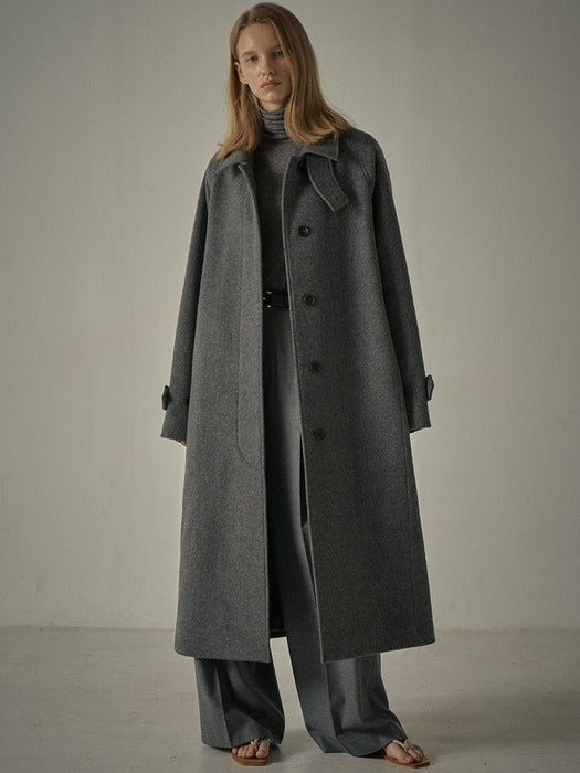 Cashmere Balmacaan Coat_charcoal