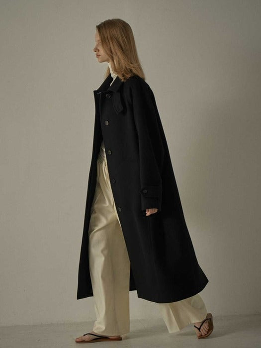 Cashmere Balmacaan Coat_black