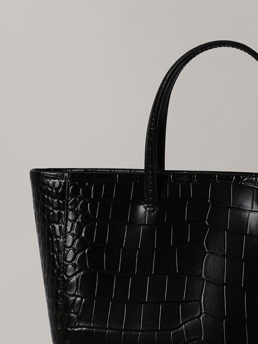 Nothing Written Ain croco tote bag (Black)