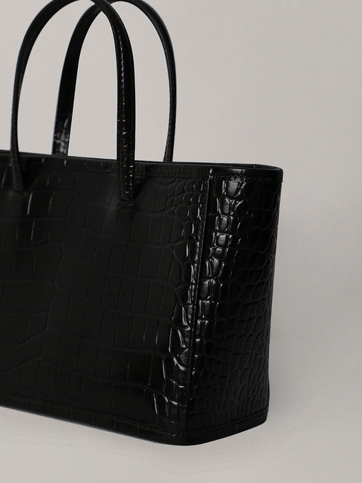 Nothing Written Ain croco tote bag (Black)