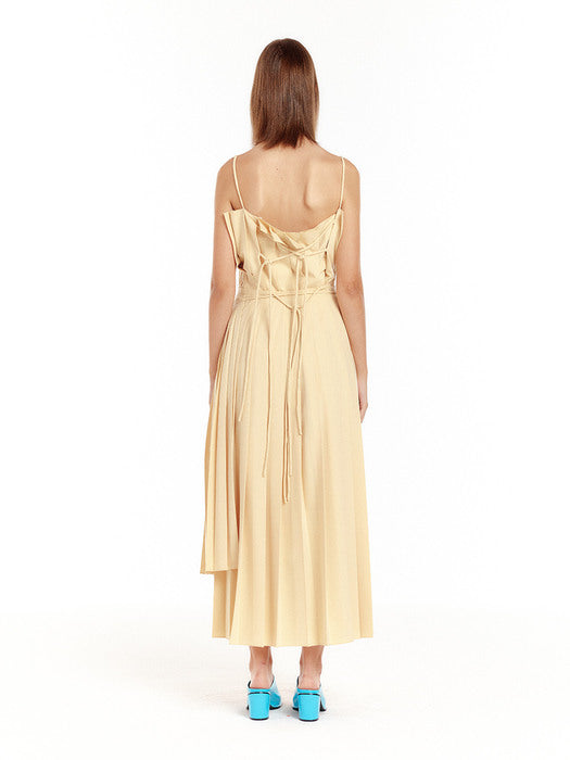 Eenk Pleated Layer Skirt - Light Yellow