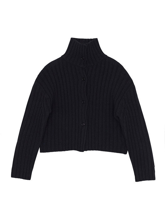 [EXCLUSIVE] turtleneck cardigan (navy)