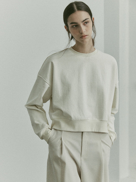 [moia] [EXCLUSIVE] sweatshirt (cream)