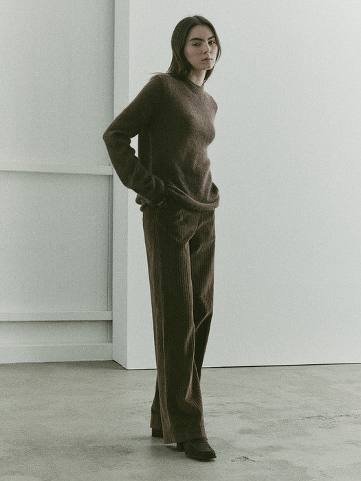 [EXCLUSIVE] kid mohair knit (brown)