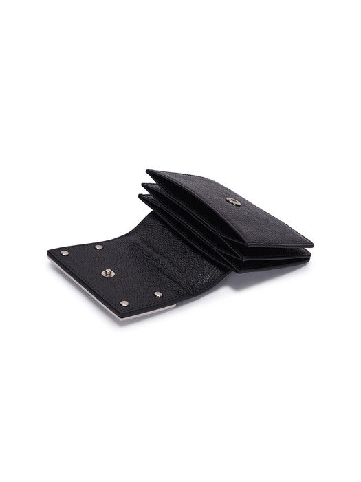 ACCORDION WALLET IN BLACK
