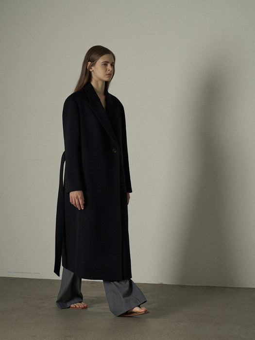 Belted Cashmere Coat - Black