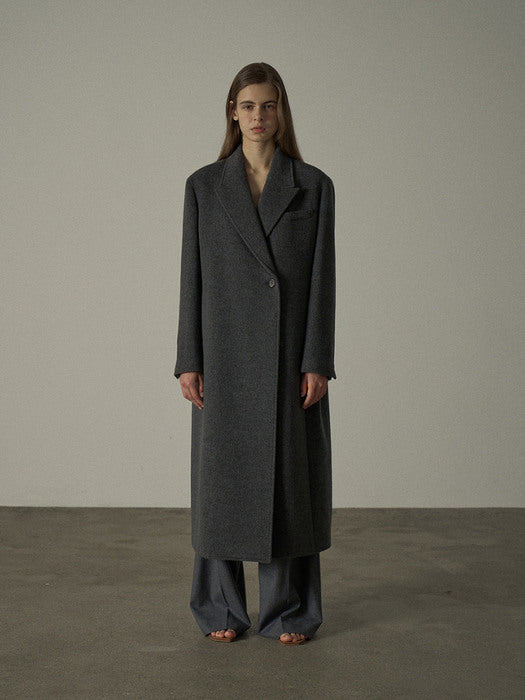 Belted Cashmere Coat_charcoal