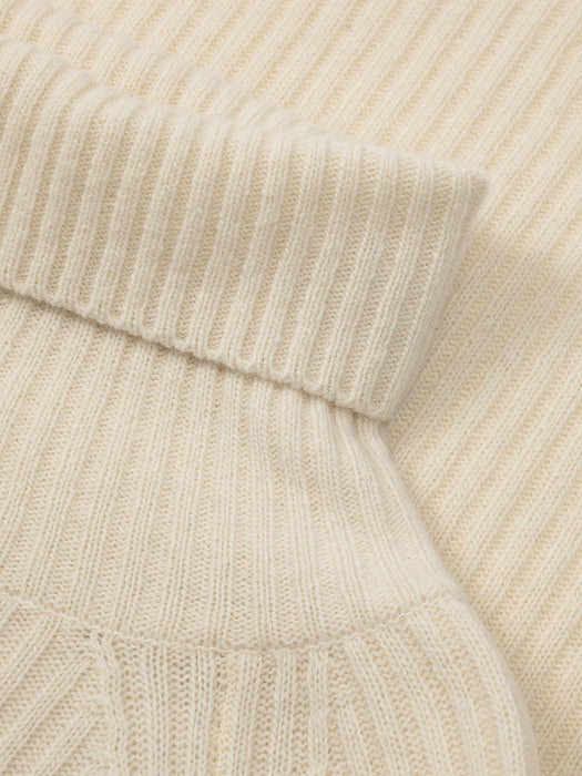 Cashmere Turtleneck Knit_ivory