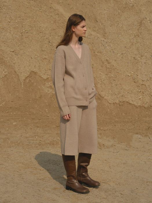 [moia] half knit pants (beige)