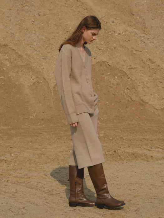 [moia] half knit pants (beige)