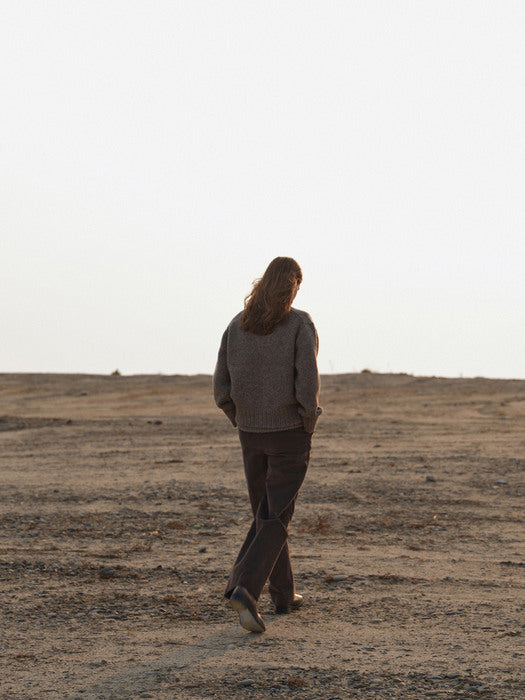 [moia] scot v-neck knit (taupe)