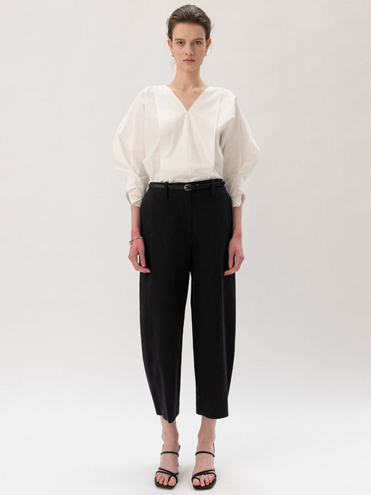 Kindersalmon Cocoon Sleeve Blouse White