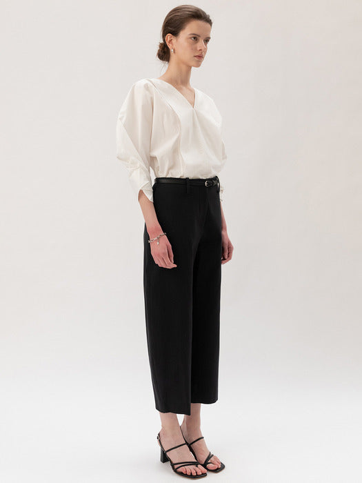 Kindersalmon Cocoon Sleeve Blouse White