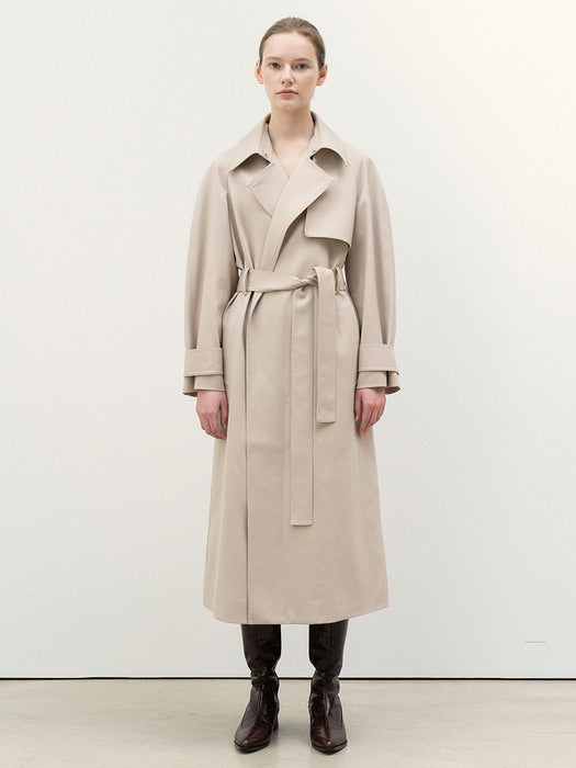 Kindersalmon Simple Trench Coat Hazelnut