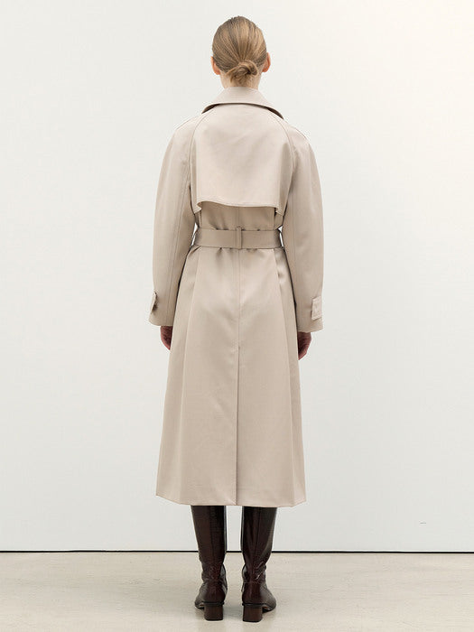Kindersalmon Simple Trench Coat Hazelnut