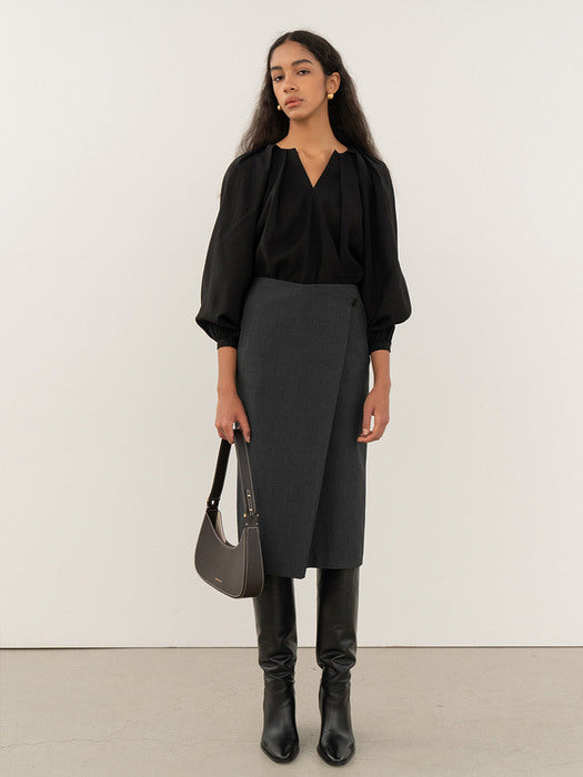 Kindersalmon Scabra Blouse Black