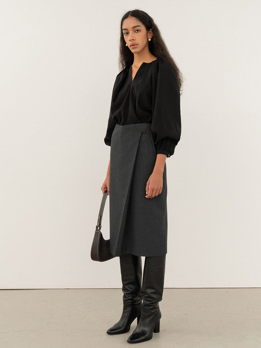 Kindersalmon Scabra Blouse Black