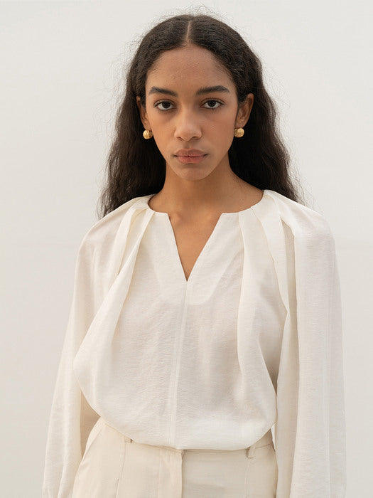 Kindersalmon Scabra Blouse White