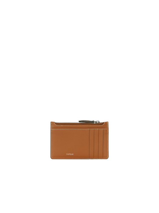 Vunque Perfec Index Zipper Card Wallet Camel