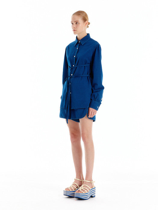 Eenk Undigo Denim Shorts - Denim Blue