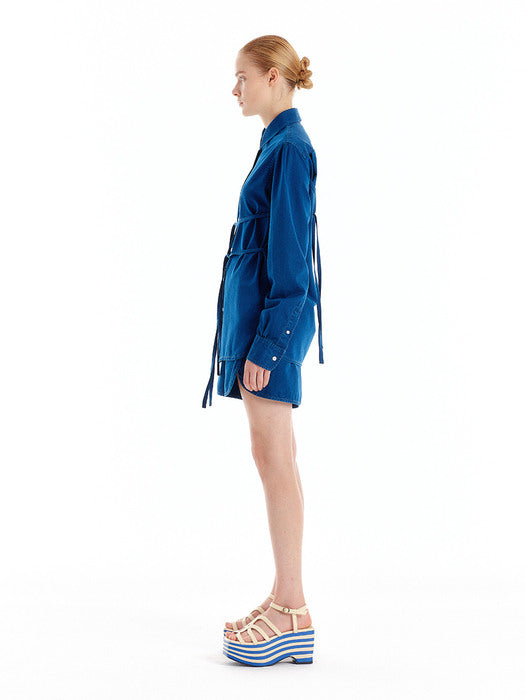 Eenk Undigo Denim Shorts - Denim Blue
