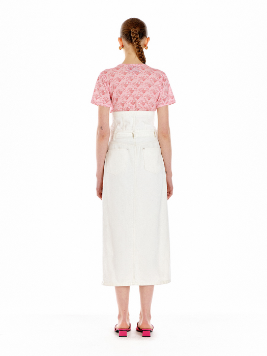 Eenk Uplift High-Rise Denim Skirt - White