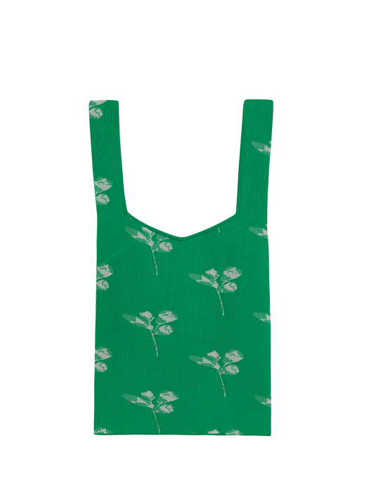 Eenk Home Jacquard Knit Bag - Green