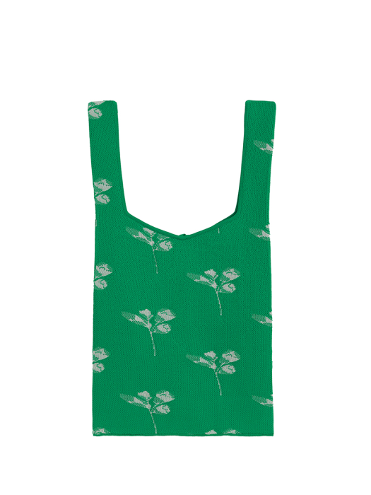 Eenk Home Jacquard Knit Bag - Green
